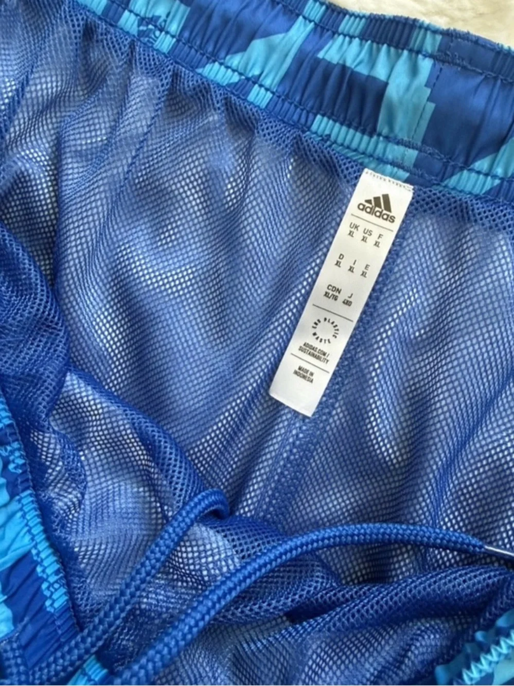 NWT Adidas Men's Graphic Blue Swim Shorts